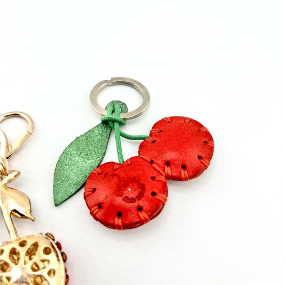 Sparkly Fruit Keychain Bundle Lot of 3 (Pineapple & Cherries) - Picture 4 of 6
